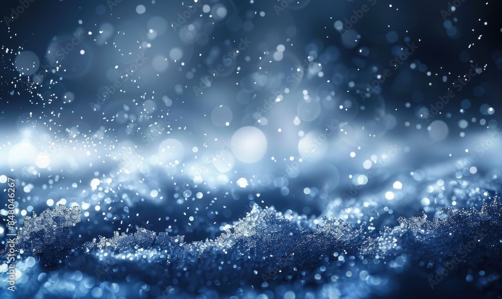 Snow explosion on black background Snow explosion on black background