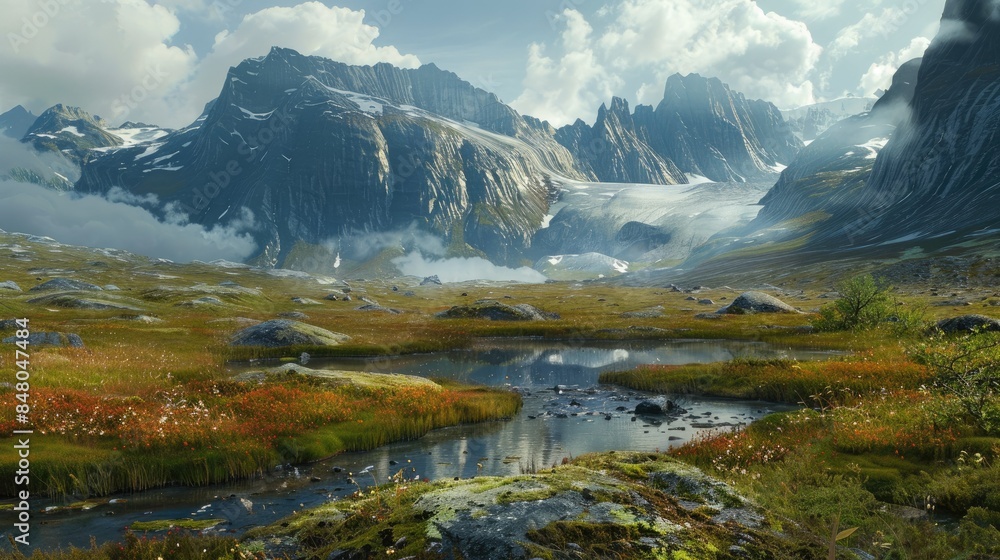 The Serene Wilderness of the Tundra AI generated The Serene Wilderness of the Tundra AI generated