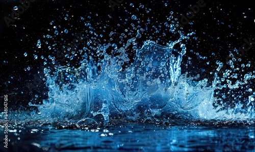 Wallpaper Mural Water explosion on black background Torontodigital.ca