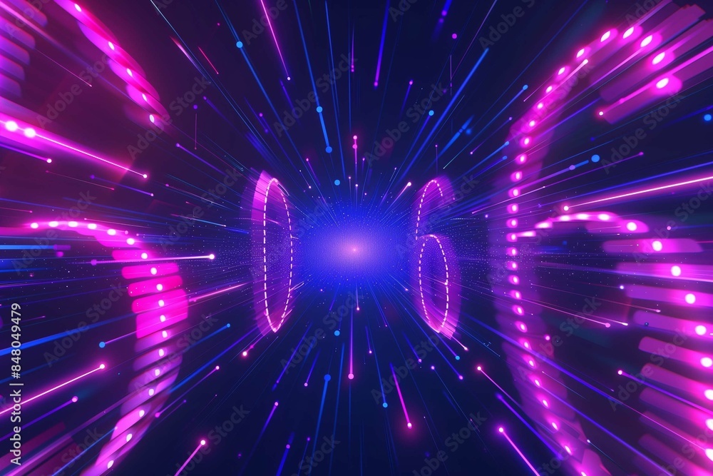 Naklejka premium 5G or 6G dot line mobile technology. Wireless data network and connection technology concept. high-speed, futuristic background. vector design