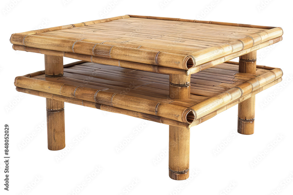 Bamboo tables isolated on transparent background Bamboo tables isolated on transparent background