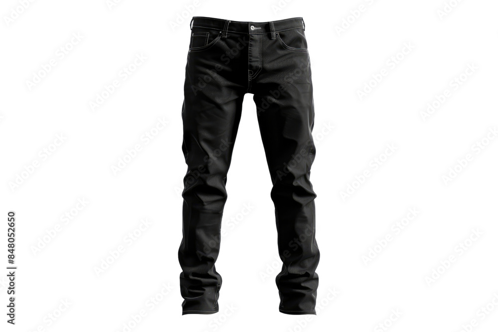 Black jeans trouser isolated on transparent background Black jeans trouser isolated on transparent background
