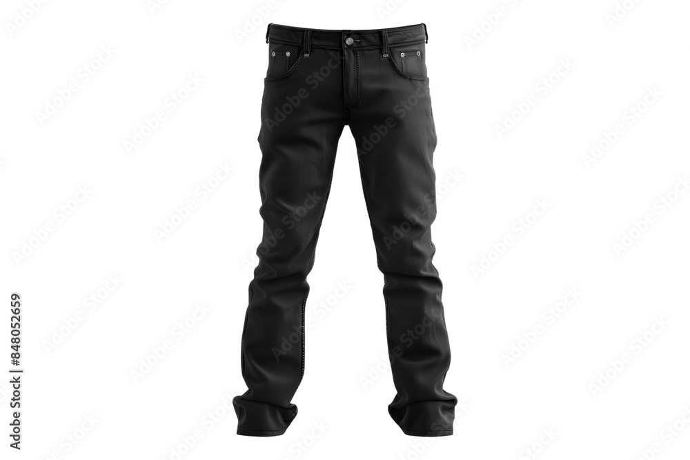 Black jeans trouser isolated on transparent background Black jeans trouser isolated on transparent background