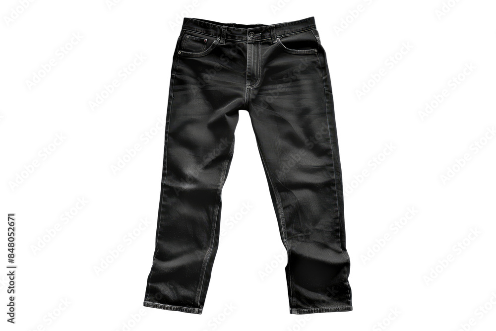 Black jeans trouser isolated on transparent background Black jeans trouser isolated on transparent background