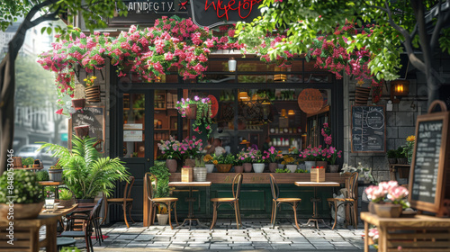 Charming Summer Café Oasis