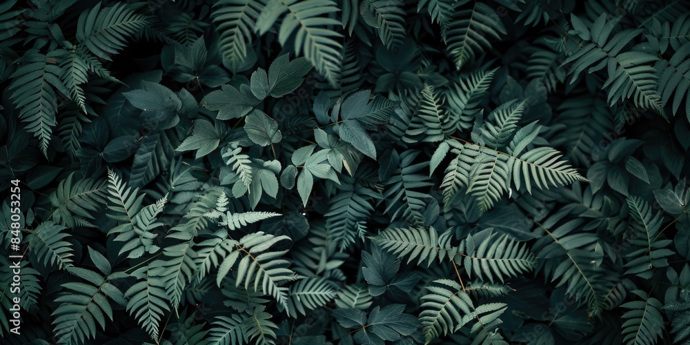 Fototapeta premium A close-up shot of a bunch of green leaves, perfect for nature or environmental themed projects