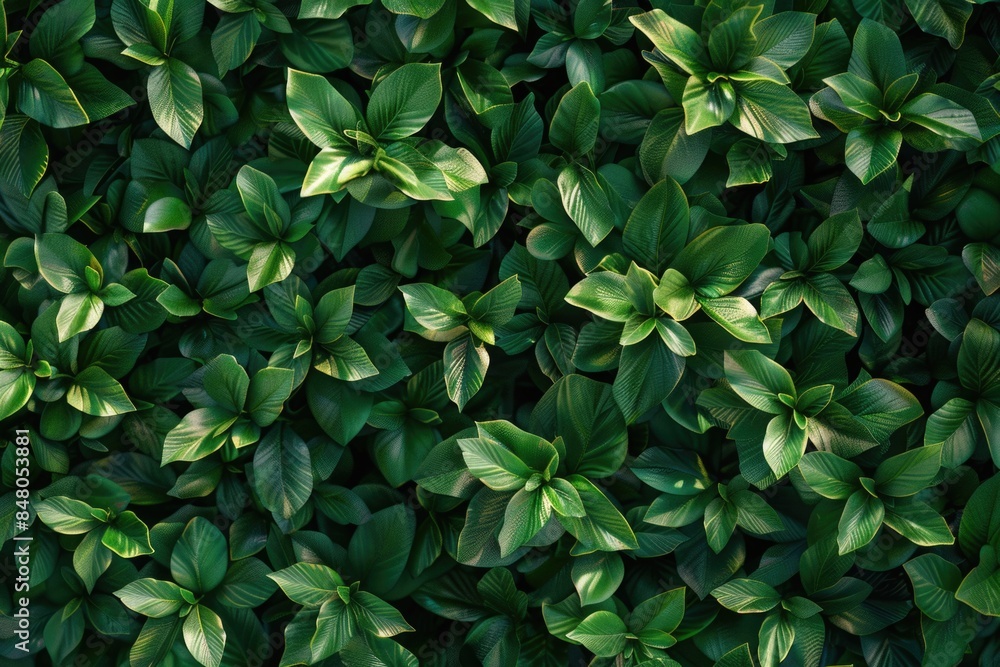 A close-up shot of a bunch of green leaves with intricate details A close-up shot of a bunch of green leaves with intricate details