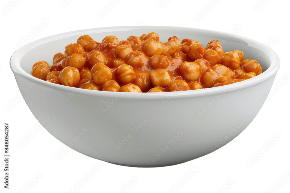 Chana masala in a white bowl isolated on transparent background Chana masala in a white bowl isolated on transparent background