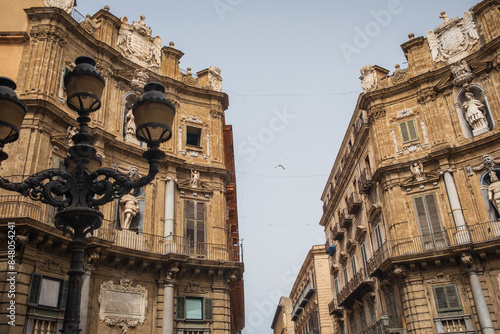 Quattro Canti, officially known as Piazza Vigliena, is a Baroque square in Palermo, region of Sicily, Italy; it is considered the center of the historic quarters of the city.
