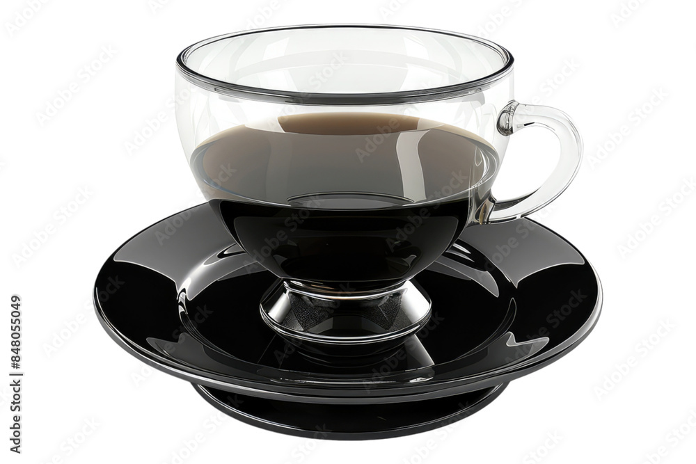 Coffee glass table isolated on transparent back ground