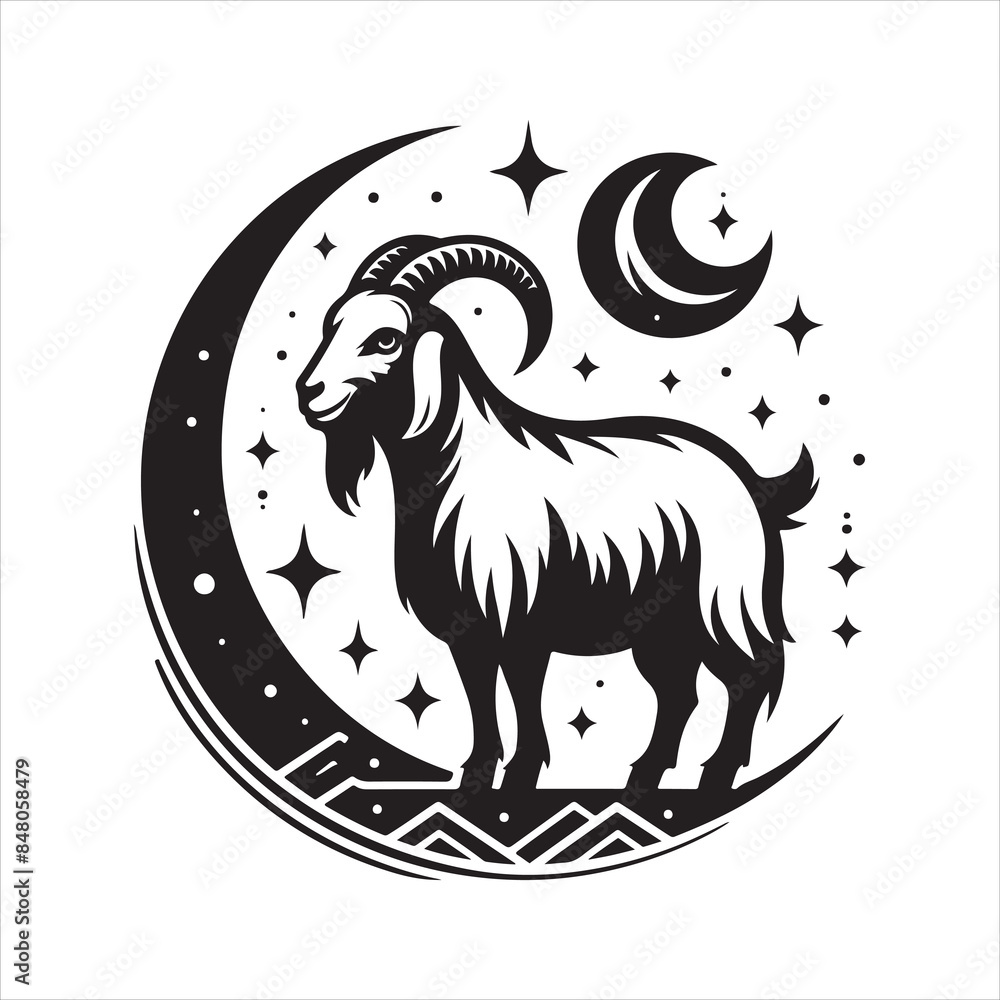 Fototapeta premium goat vector, illustration