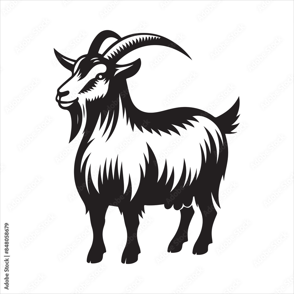 Obraz premium goat vector, illustration