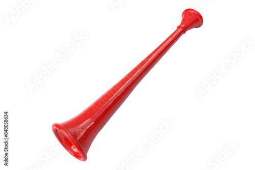 Red vuvuzela isolated on transparent background