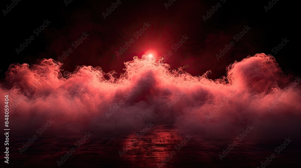 Naklejka premium Red pure smoke background white high quality wallpaper 8k 
