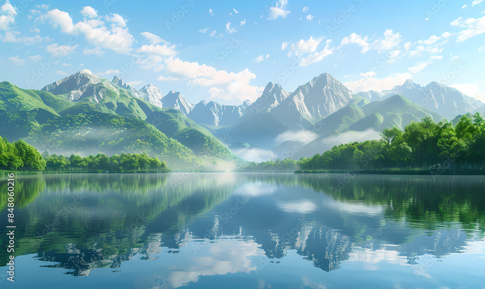 Fototapeta premium lake in the mountains