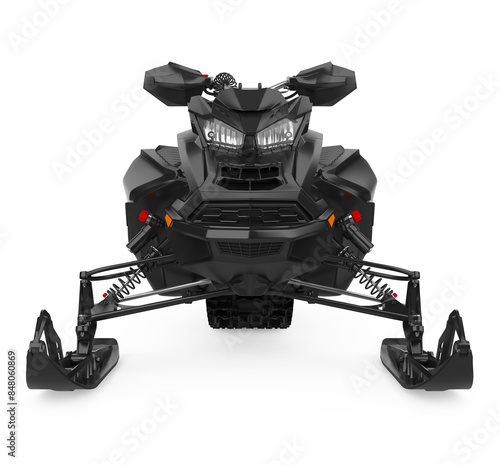 Photos Black Snowmobile Isolated