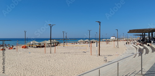 Beautiful Tel Aviv. ancient and modern buildings. Israel 2024.