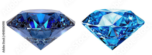 blue diamond isolated on a transparent background