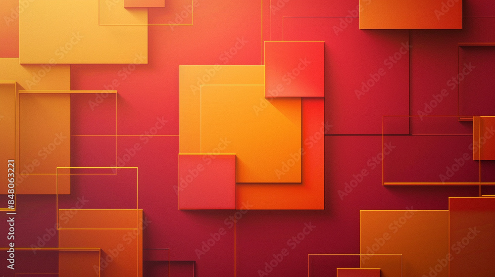Orange and Cherry red square shape background presentation design Orange and Cherry red square shape background presentation design