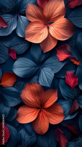 A cascading waterfall of colorful petals in various sizes and shapes, creating a vibrant and dynamic pattern. , for mobile wallpaper