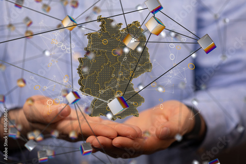 Hologram Of Germany. Map of...