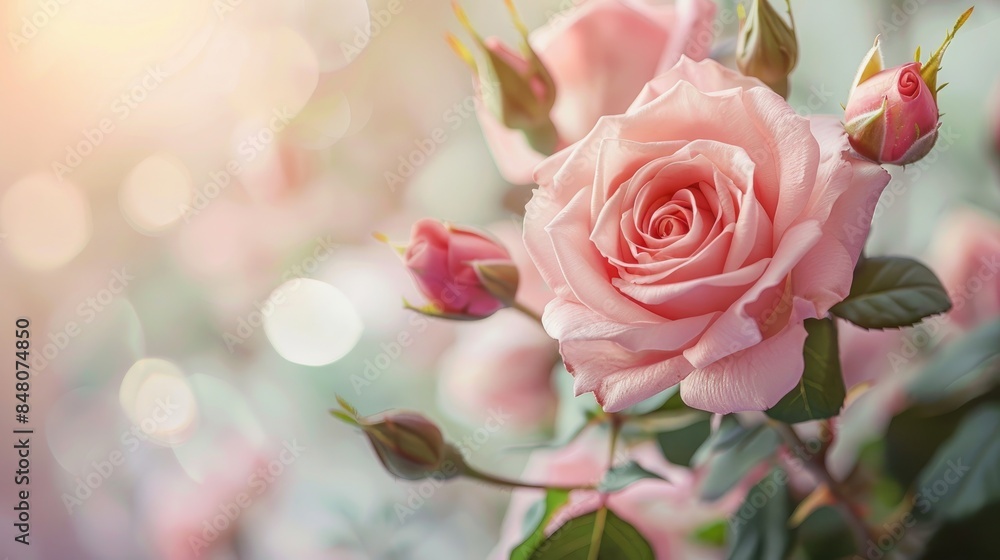 Beautiful Blooming Rose Flower Background Image Beautiful Blooming Rose Flower Background Image
