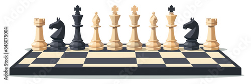 Chessboard on a white background. Vector flat minimalistic isolated illustration.