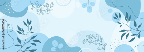 Design banner Spring background with beautiful. background for design. Colorful background with tropical plants.