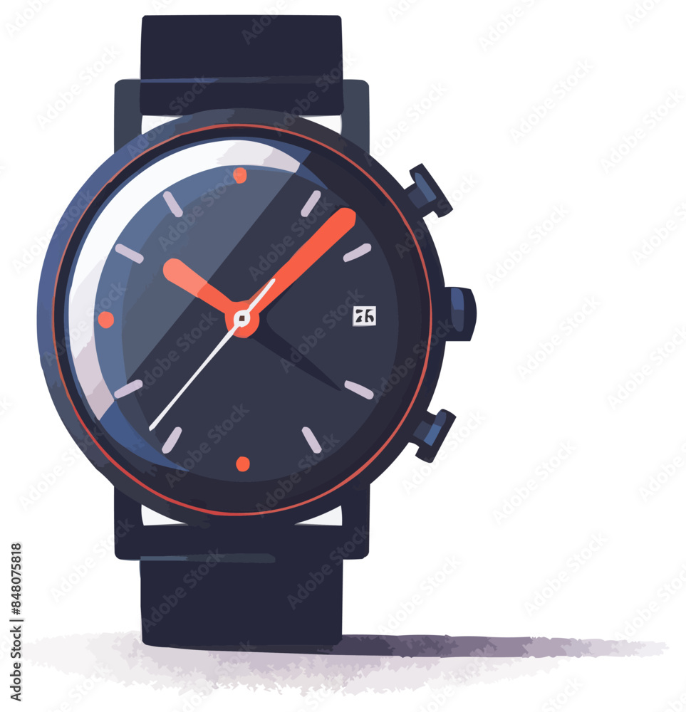 Wristwatch on a white background. Vector flat minimalistic isolated illustration. Wristwatch on a white background. Vector flat minimalistic isolated illustration.
