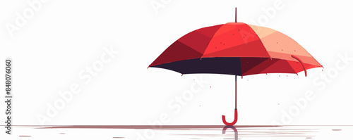 Umbrella on a white background. Vector flat minimalistic isolated illustration.