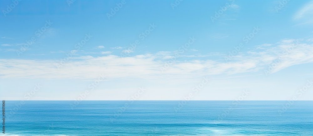 Fototapeta premium sea scape with blue sky. Creative banner. Copyspace image