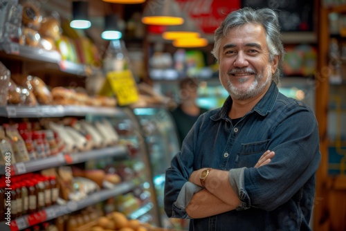Wallpaper Mural Middle-aged man in grocery store Torontodigital.ca