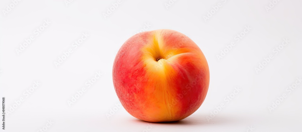Peach that seems to be delicious Fresh peach Japanese fruit Freshly picked White background. Creative banner. Copyspace image Peach that seems to be delicious Fresh peach Japanese fruit Freshly picked White background. Creative banner. Copyspace image
