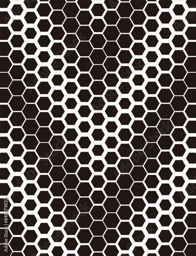 Black and white seamless pattern futuristic arrow shape for backgroud, jersey pattern. Sport background with hexagonal shape. Fully editable vector element. Vector Format Illustration. EPS10