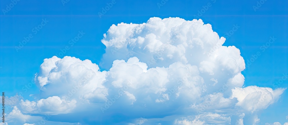 A blue cloud in a clear day. Creative banner. Copyspace image