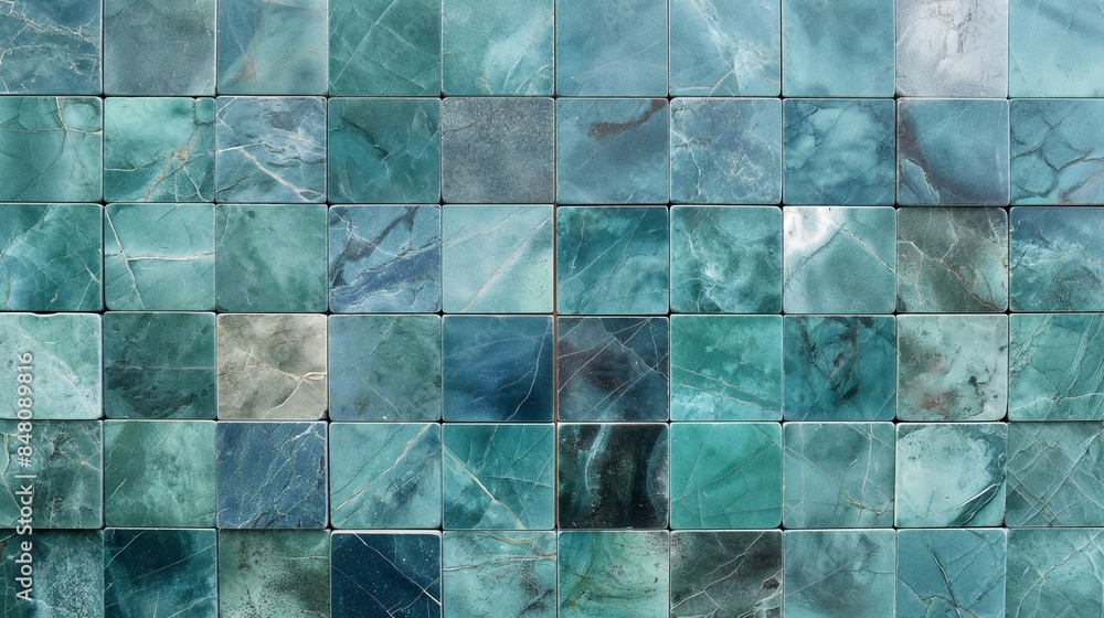Green patterned tiles Green patterned tiles
