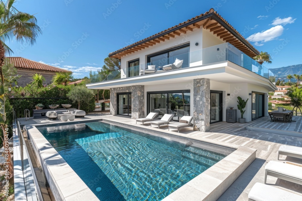Luxurious Modern Villa with Pool and Scenic View