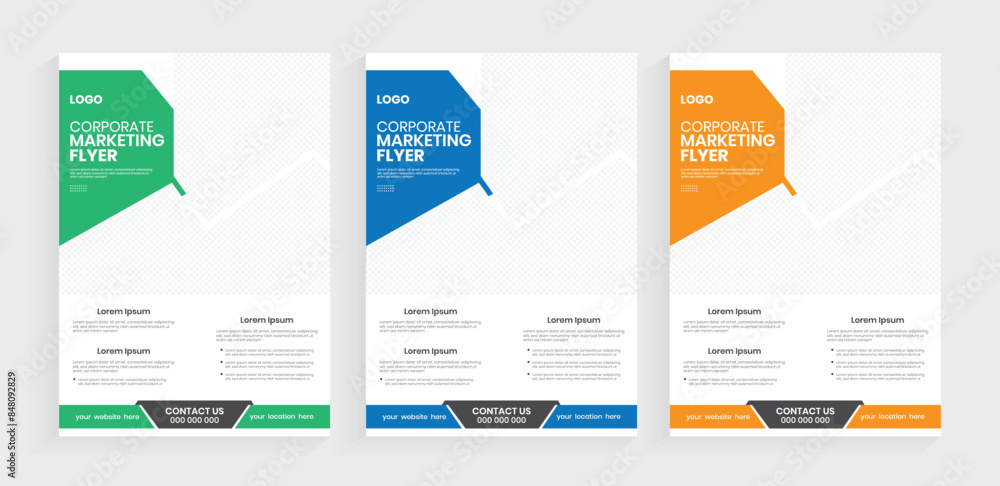 Modern a4 flyer design, Creative handout, poster design, and door hanger print layout. Marketing material publication leaflet template. Modern a4 flyer design, Creative handout, poster design, and door hanger print layout. Marketing material publication leaflet template.