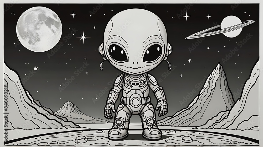 Easy drawing coloring page for kindergarten children. Stock ...