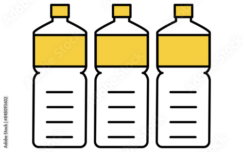 Simple line drawing icon of emergency kit, mineral water