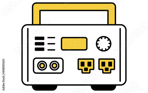 Simple line drawing icon of emergency kit, Emergency battery