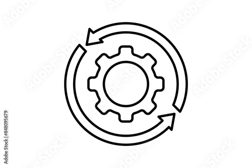 settings icon. icon related to action plan. suitable for web site, app, user interfaces, printable etc. line icon style. simple vector design editable