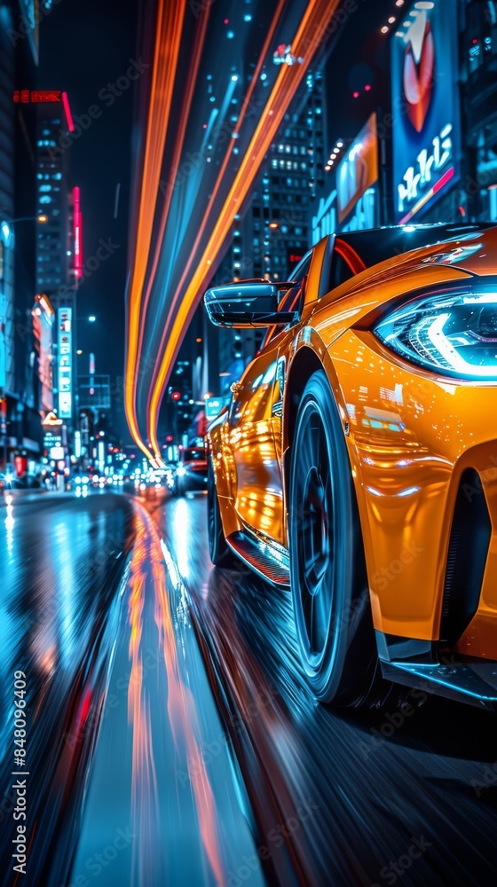 Acceleration speed. acceleration speed motion on night road light, car, night, fast, motion, background, city, speed, road, traffic, blurring