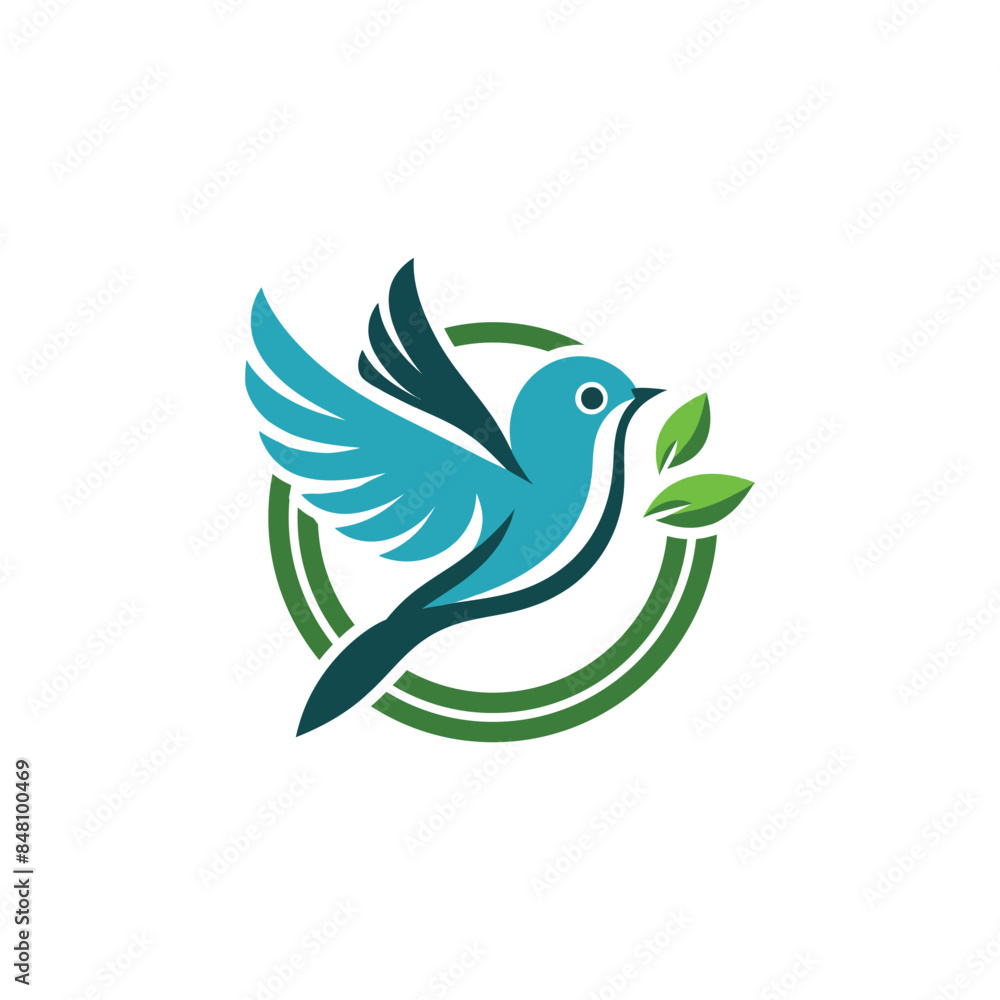 Flying bird logo Vector illustration on white background. Flying bird logo Vector illustration on white background.