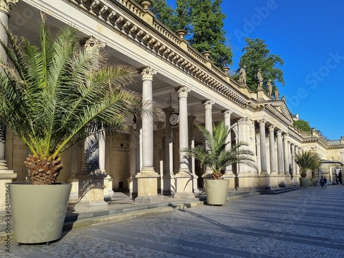 Canvas Print Mill Colonnade-Mineral Springs in Karlovy Vary, Czech Republic, The Neo-Renaissance structure by Architect Josef Zítek 1881