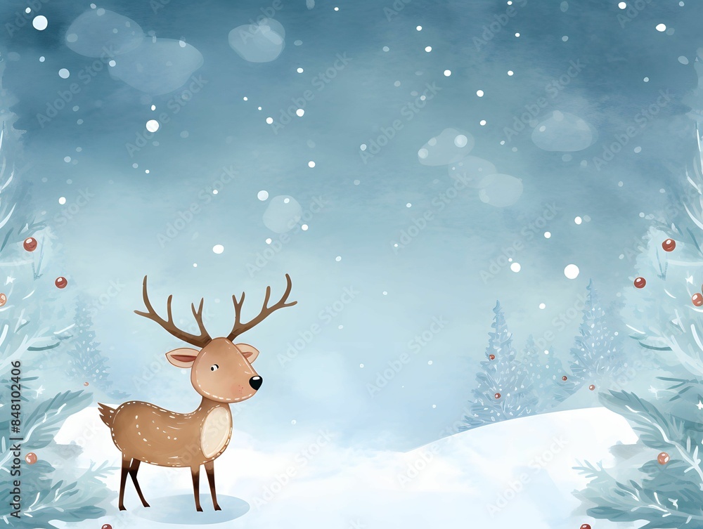 reindeer with Christmas tree reindeer with Christmas tree