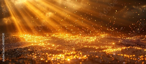 Golden Glitter and Light Rays