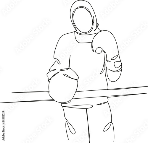 Muslim girl boxer