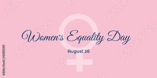 women's equality day card. 26 august. vector illustration