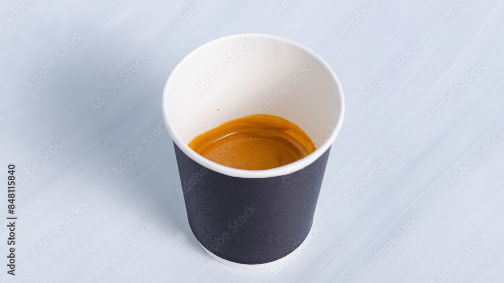 Espresso coffee in paper cup isolated Espresso coffee in paper cup isolated
